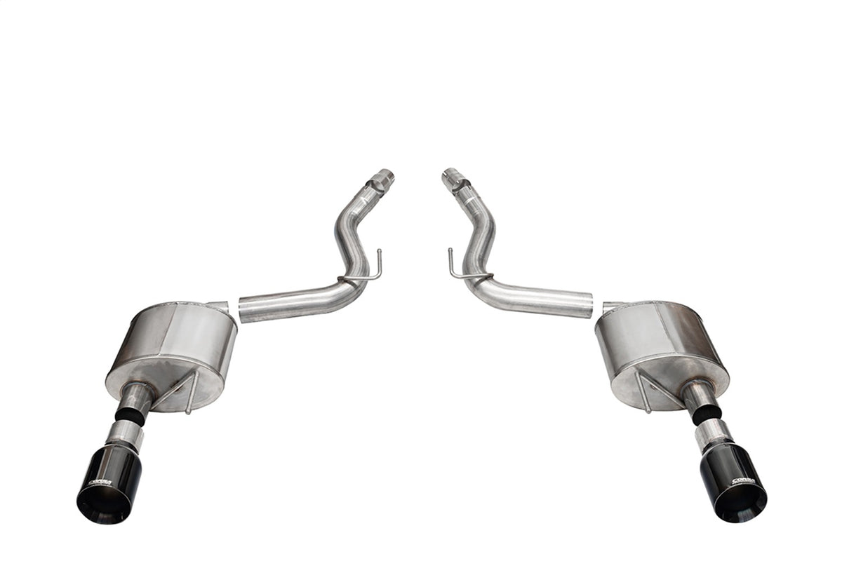 Corsa 2024 Ford Mustang GT Sport Axle-Back Dual Rear Exit with 4.5in Straight Cut Black PVDTips - 21253BLK
