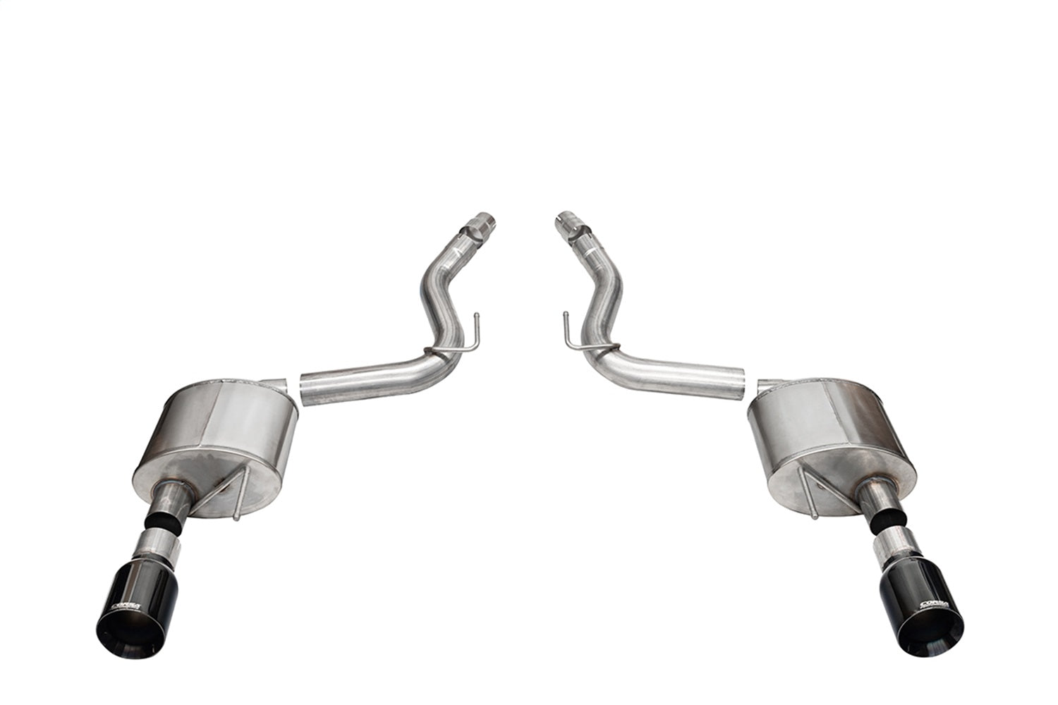 Corsa 2024 Ford Mustang GT Sport Axle-Back Dual Rear Exit with 4.5in Straight Cut Black PVDTips - 21253BLK