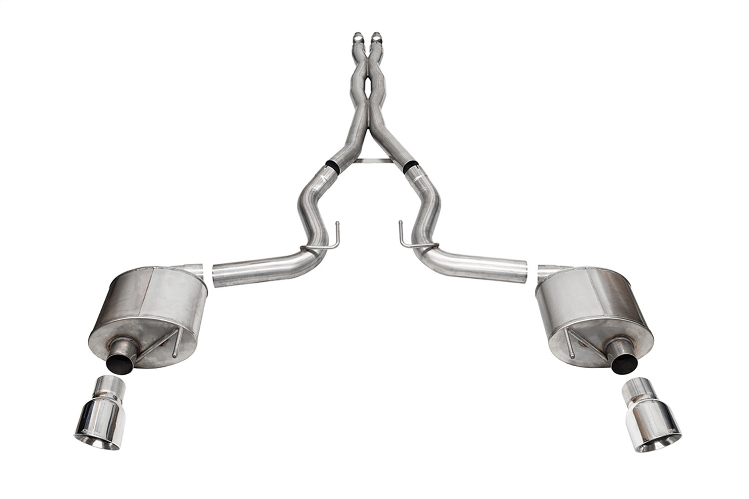 Corsa 2024 Ford MustangGT Sport Cat-Back Exhaust System 3.0in Dual Rear Exit w/4.5in Pro Series Tips - 21254