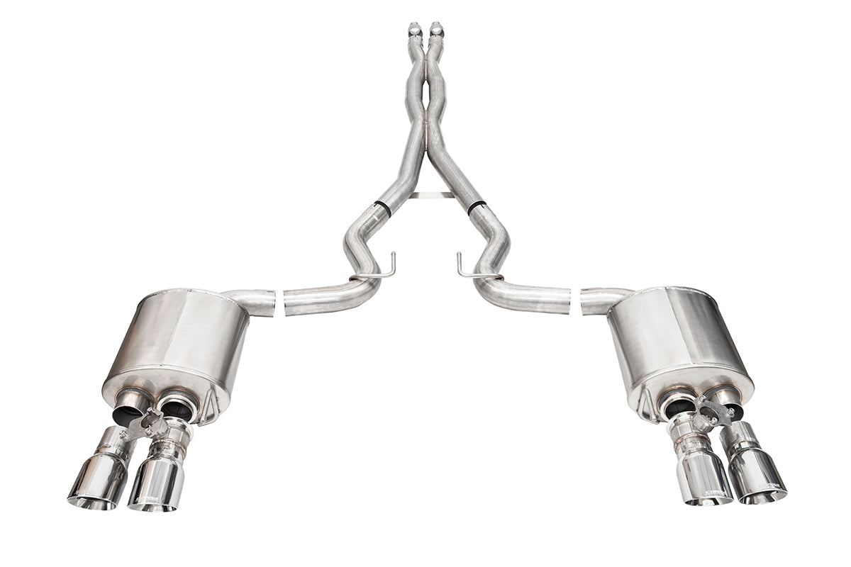 Corsa 2024 Ford Mustang V8 5.0L 3in Cat-Back Exhaust System w/ Twin 4in Polished Pro-SeriesTips - 21259