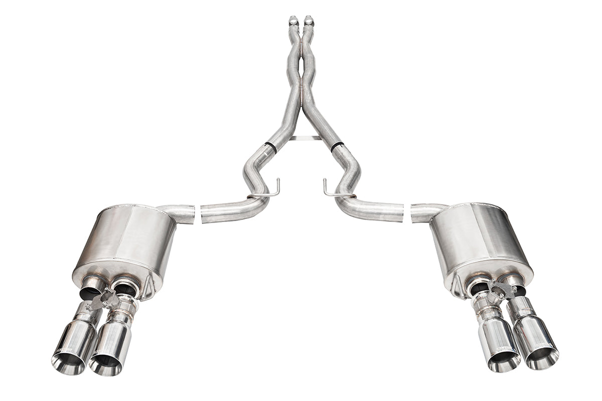 Corsa 2024 Ford Mustang V8 5.0L 3in Cat-Back Exhaust System w/ Twin 4in Polished Straight Tips - 21260