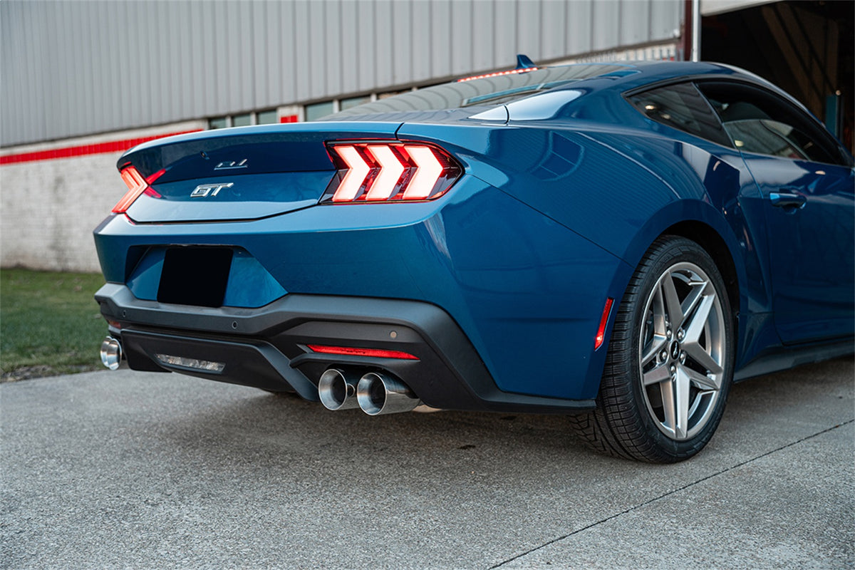 Corsa 2024 Ford Mustang V8 5.0L 3in Cat-Back Exhaust System w/ Twin 4in Polished Straight Tips - 21260