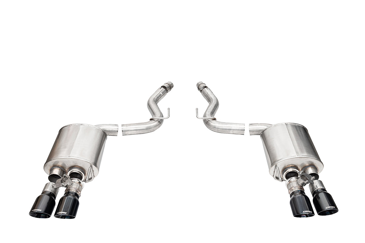 Corsa 2024 Ford Mustang V8 5.0L 3in Axle-Back Exhaust System w/ Twin 4in Black Pro-Series Tips - 21261BLK