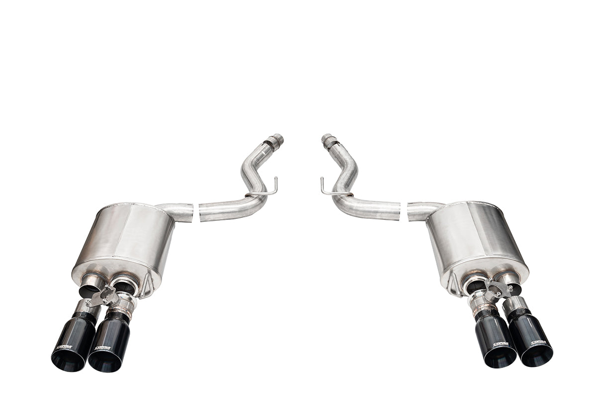 Corsa 2024-2024 Ford Mustang V8 5.0L 3in Axle-Back Exhaust System w/ Twin 4in Black Straight Tips - 21262BLK