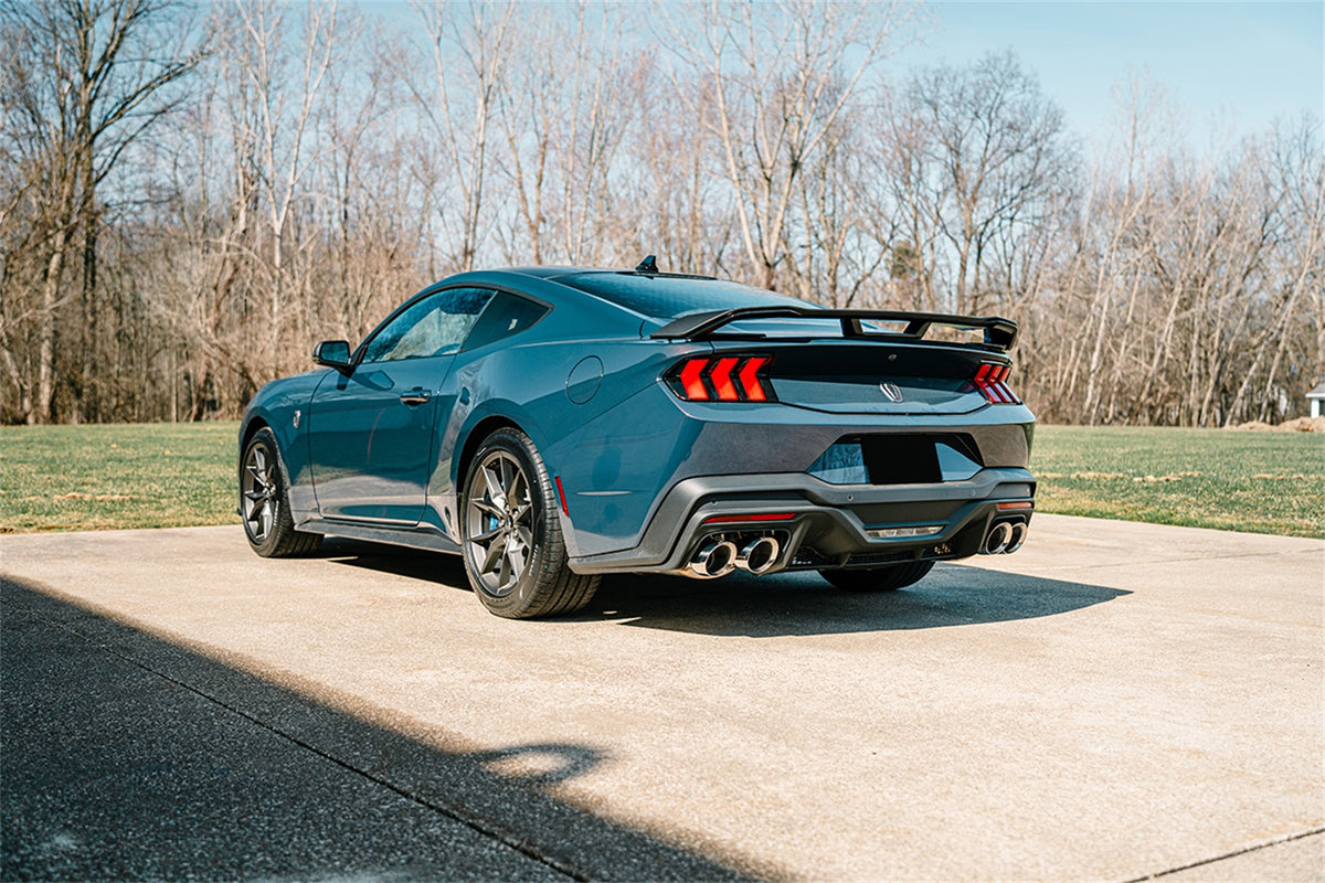 Corsa 2024 Ford Mustang Dark Horse 5.0L 3.0in Dual Rear Exit Cat-Back w/Twin 4.5in Polish Slash Tips - 21265