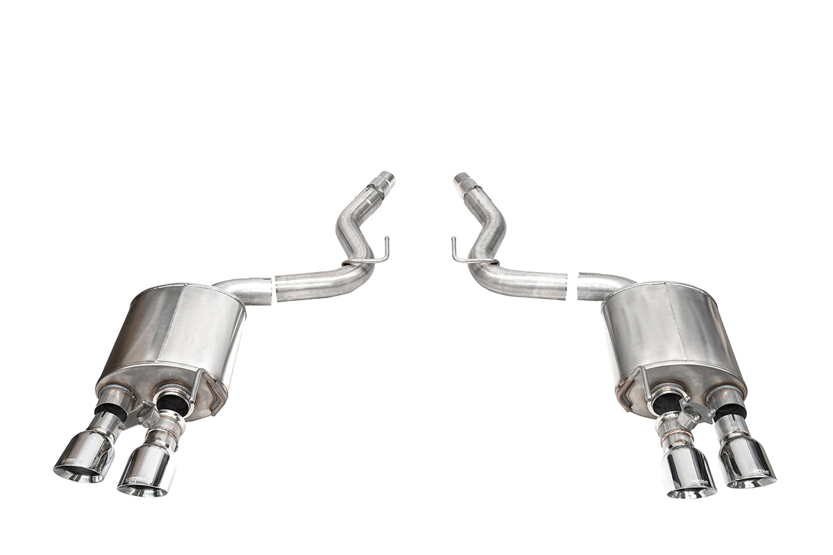 Corsa 2024 Ford Mustang Dark Horse 5.0L 3in Dual Rear Exit Axle-Back w/Twin 4.5in Polish Slash Tips - 21267