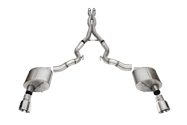 Corsa 2024 Ford Mustang GT Conv. Xtreme CatBack Ex. Sys. 3.0in Dual Rear Exit w/4.5in Pro Series Tip - 21270