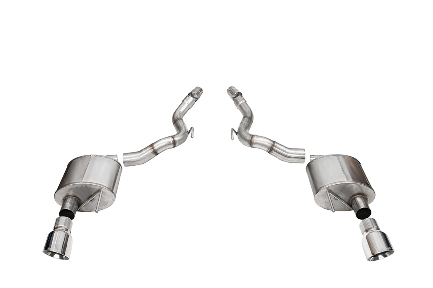 Corsa 2024-2024 Ford Mustang GT Sport Axle-Back Dual Rear Exit with 4.5in Polished Pro-Series Tips - 21272
