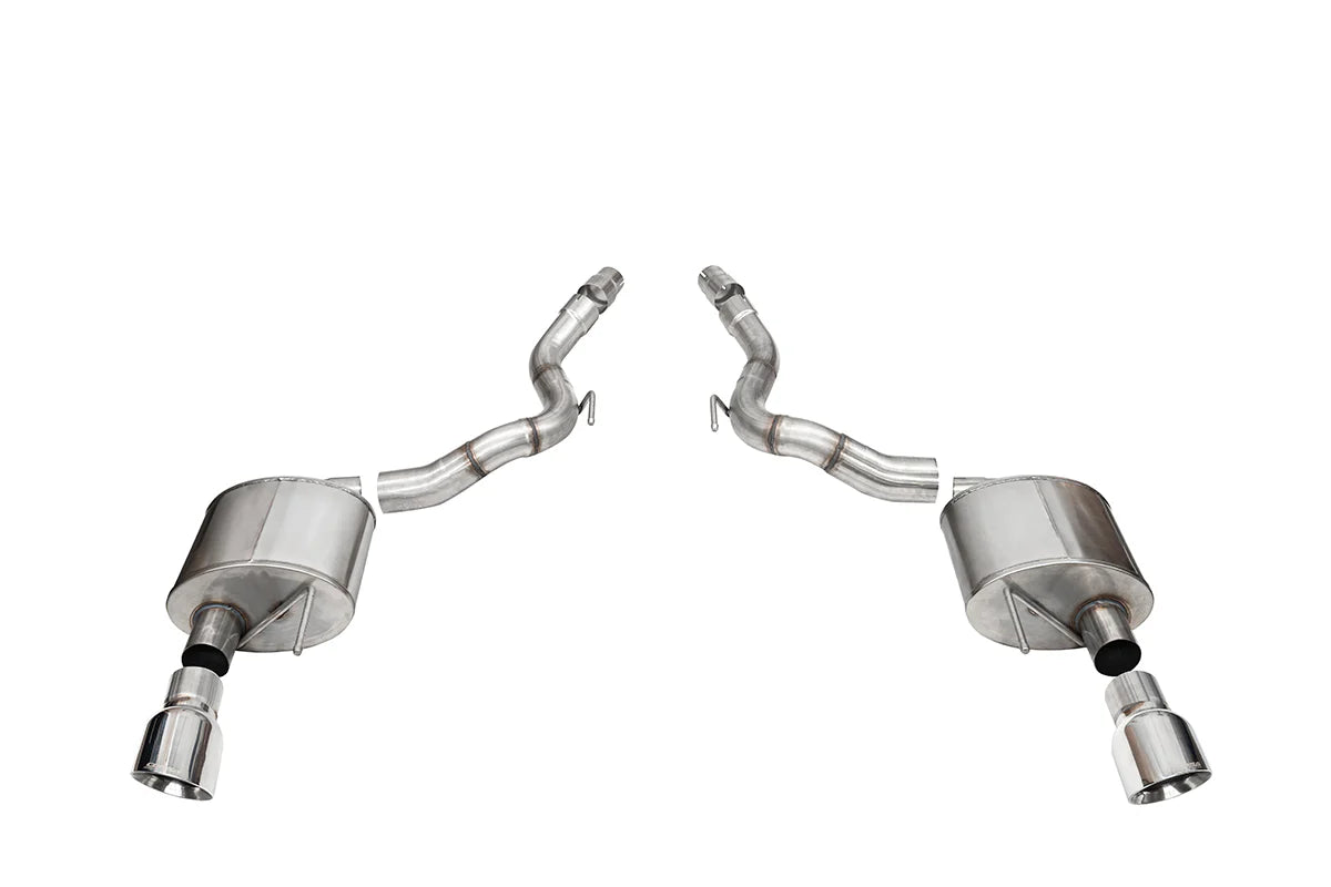 Corsa 2024-2024 Ford Mustang GT Sport Axle-Back Dual Rear Exit with 4.5in Polished Pro-Series Tips - 21272