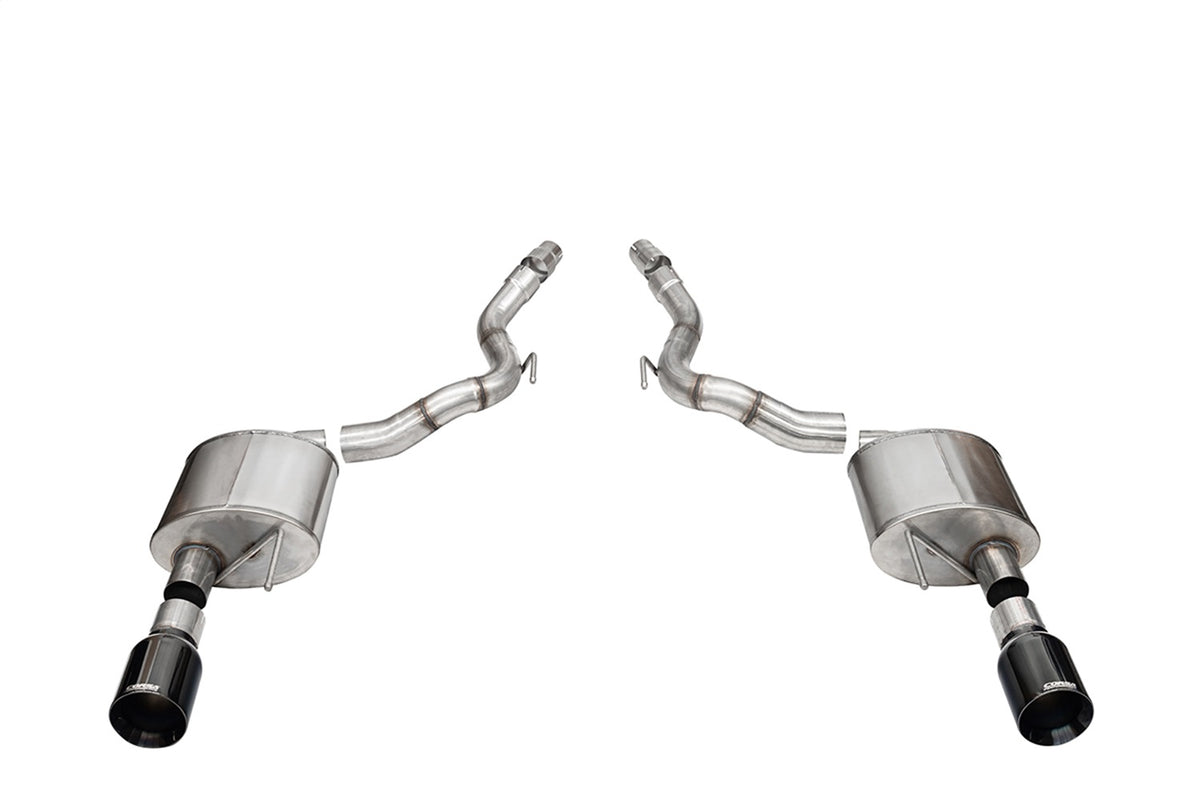 Corsa 2024 Ford Mustang GT Sport Axle-Back Dual Rear Exit with 4.5in Black PVD Straight CutTips - 21273BLK