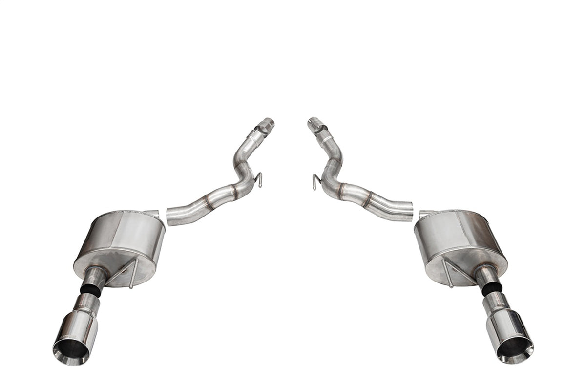 Corsa 2024-2024 Ford Mustang GT Sport Axle-Back Dual Rear Exit with 4.5in Straight Cut Tips - 21273