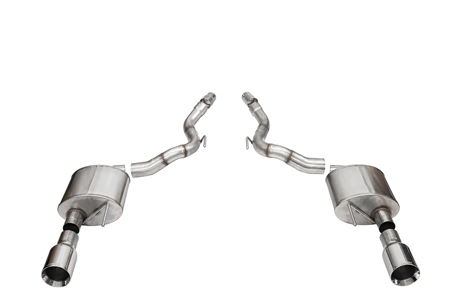 Corsa 2024-2024 Ford Mustang GT Sport Axle-Back Dual Rear Exit with 4.5in Straight Cut Tips - 21273