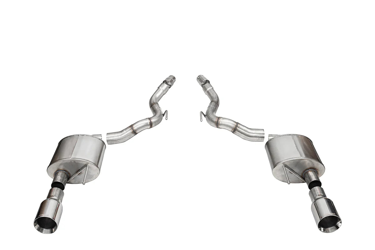 Corsa 2024-2024 Ford Mustang GT Sport Axle-Back Dual Rear Exit with 4.5in Straight Cut Tips - 21273