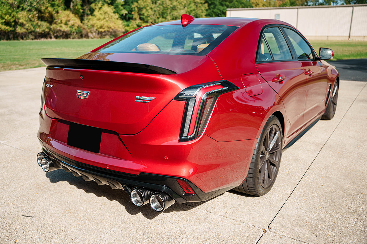 Corsa 22-25 Cadillac CT4 V Blackwing 3in Dual Mode Active Cat-Back 4.5in CF Polished Dual Rear Tip - 21317CF