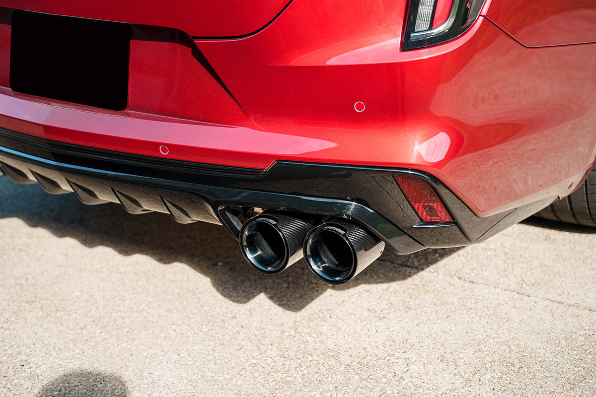 Corsa 22-25 Cadillac CT4 V Blackwing 3in Active Valve Axle-Back - 4.5in Carbon Fiber Black Tip - 21319CFBLK