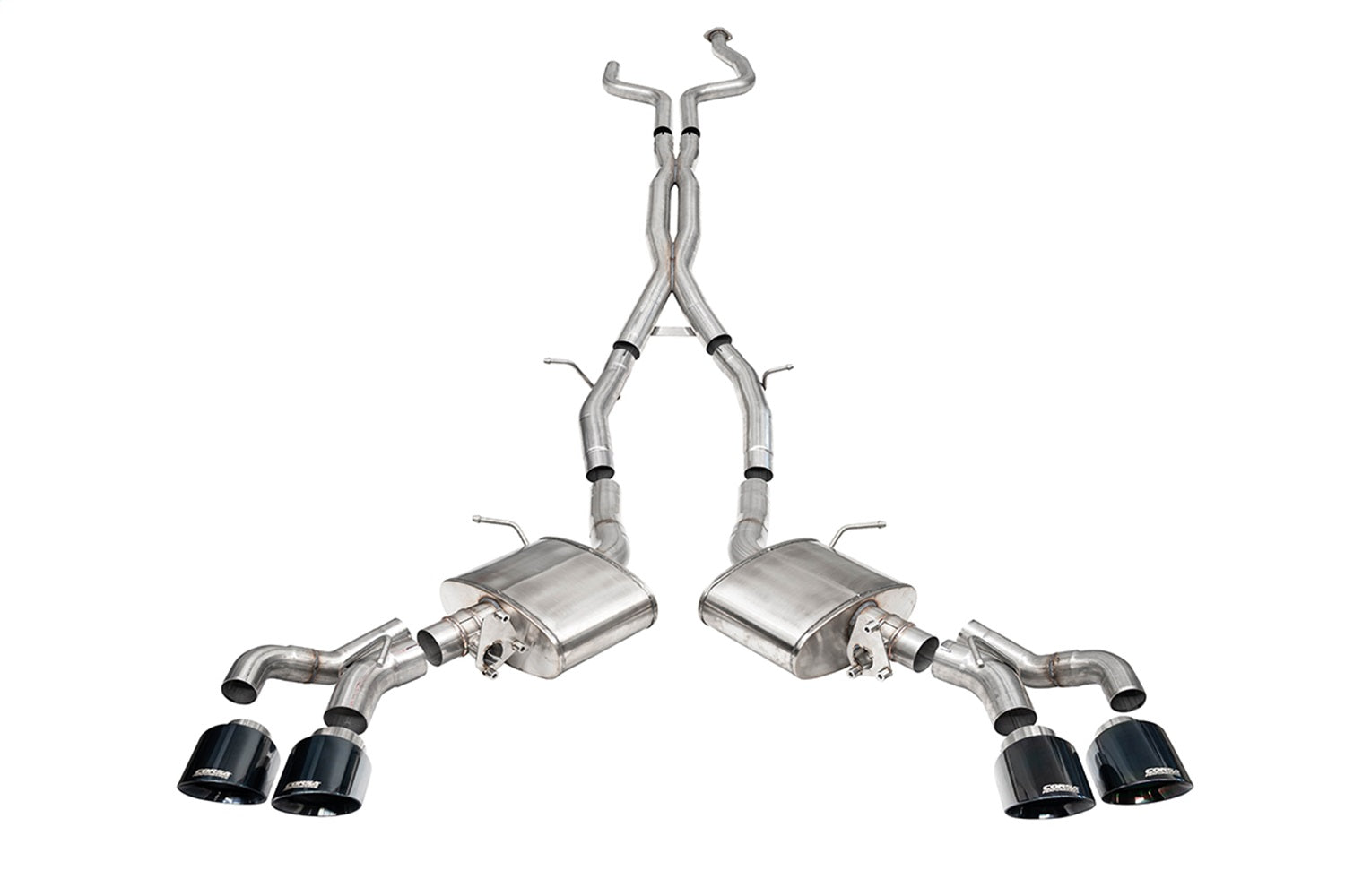Corsa 2022-2024 Cadillac CT5-V Blackwing 3in. Cat-Back w/ Act. Exh. Dbl. X-Pipe Twin 4.5in. Tips - 21320BLK