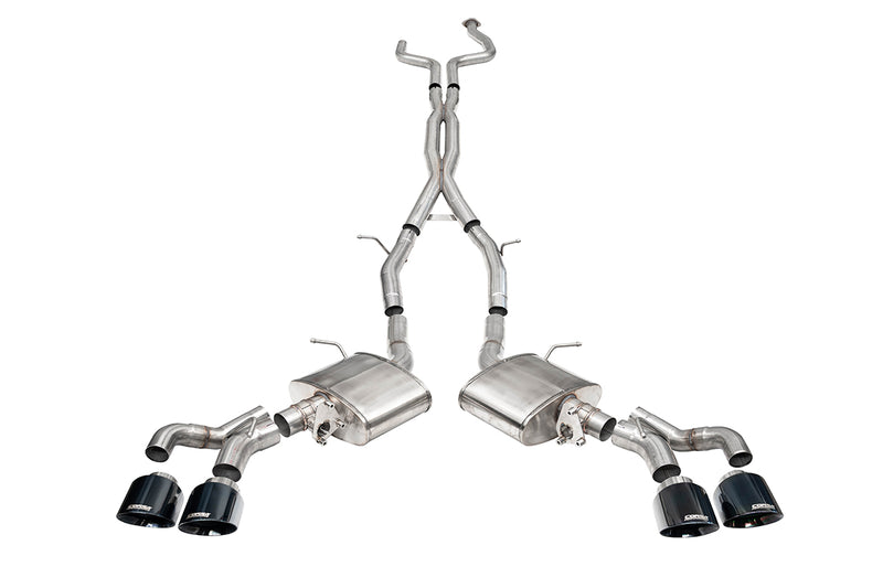 Corsa 2022-2024 Cadillac CT5-V Blackwing 3in. Cat-Back w/ Act. Exh. Dbl. X-Pipe Twin 4.5in. Tips - 21320BLK