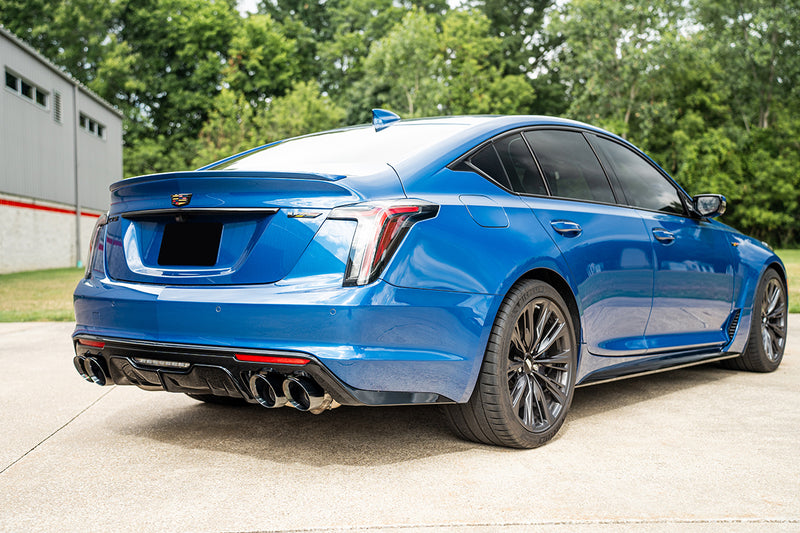 Corsa 2022-2024 Cadillac CT5-V Blackwing 3in. Cat-Back w/ Act. Exh. Dbl. X-Pipe Twin 4.5in. Tips - 21320BLK