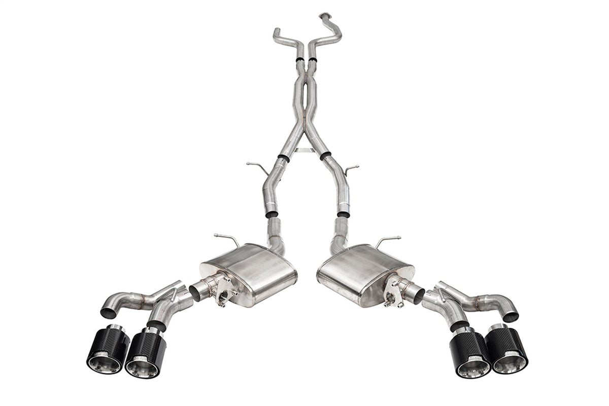 Corsa 2022-24 Cadillac CT5 V Blackwing 3in. Cat-Back w/ Act. Exh. - Dbl X-Pipe - Twin 4.5in. CF Tips - 21320CF