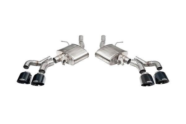 Corsa 22-24 Caddy CT5-V Blackwing 3in Axle-Back - Act. Exh. - Dual Rear Exit - Twin 4.5in Tips - Blk - 21322BLK