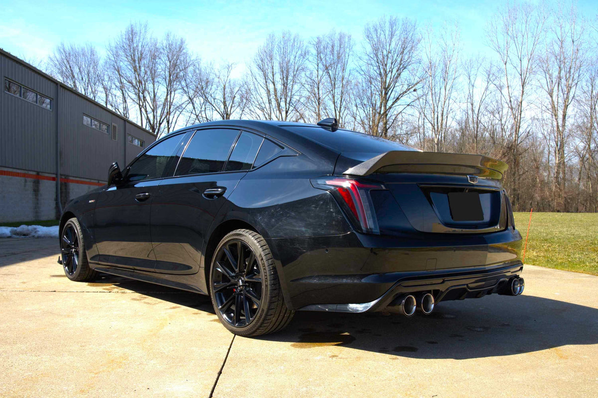 Corsa 2020+ Cadillac CT5-V 3in Cat Back Exhaust - 4.5in Carbon Fiber Twin Tips (Xtreme) - 21326CF