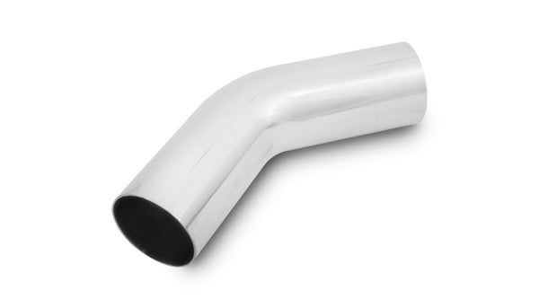 Vibrant 1.75in O.D. Universal Aluminum Tubing (45 degree bend) - Polished - 2157