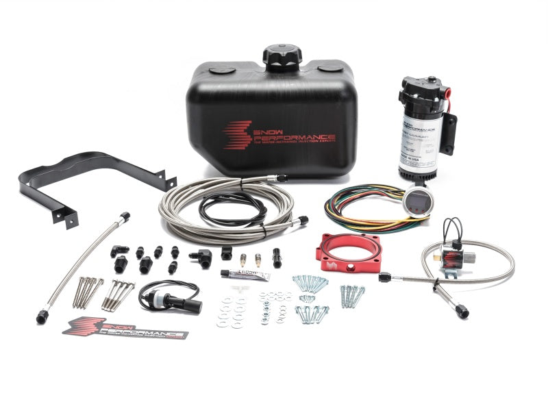 Snow Performance 08+ Charger Stg 2 Boost Cooler F/I Water Injection Kit (SS Braided Line &amp; 4AN) - SNO-2170-BRD