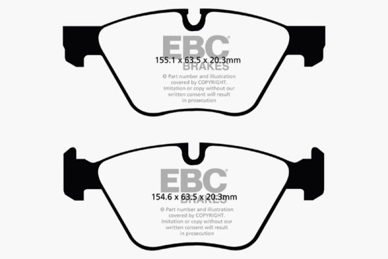 EBC 11+ BMW 528 2.0 Turbo (F10) Greenstuff Front Brake Pads - DP22088