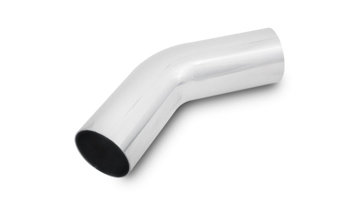 Vibrant 3in O.D. Universal Aluminum Tubing (45 degree bend) - Polished - 2175