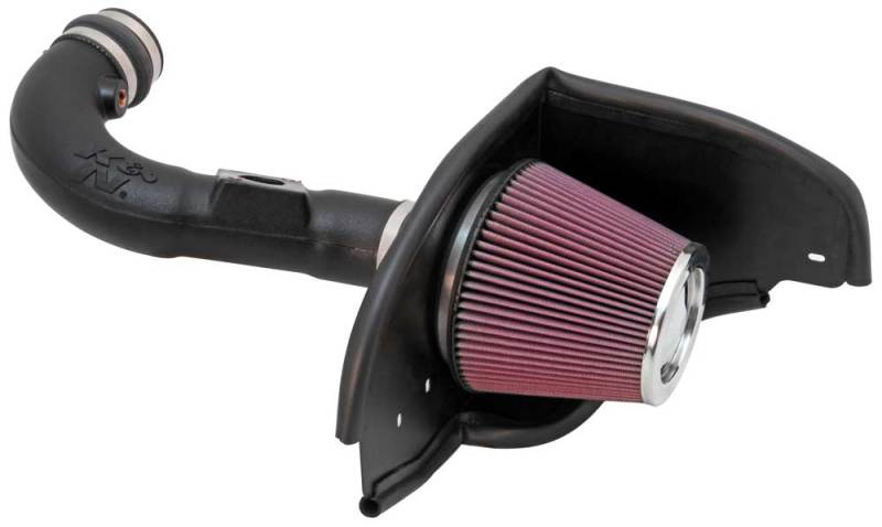 K&N 2010 Ford Mustang V6 4L Performance Intake Kit - 57-2577 for 2010 Ford Mustang - front view