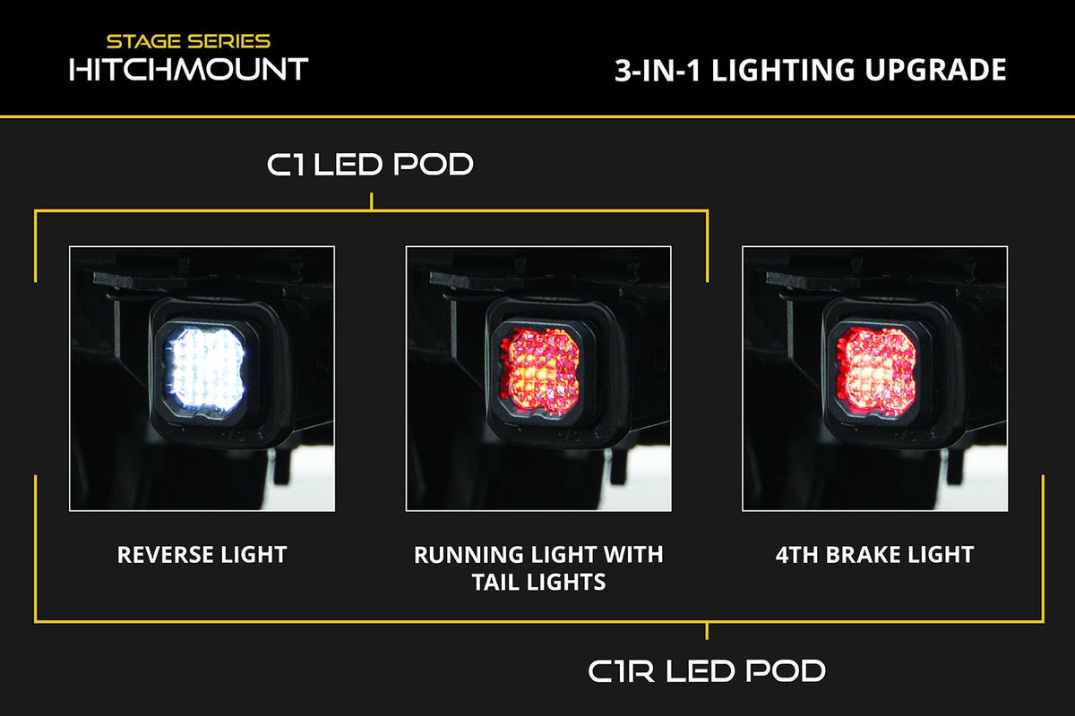Diode Dynamics HitchMount LED Pod Reverse Kit C1R - DD7422