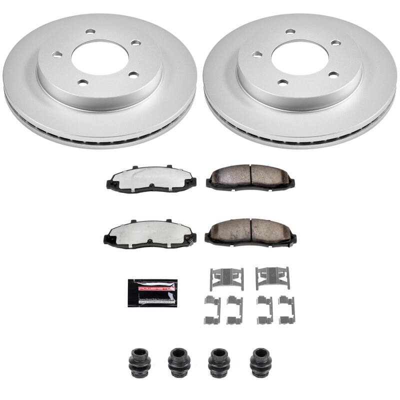 Power Stop 97-03 Ford F-150 Front Z36 Coated Truck & Tow Brake Kit - CPK1866-36
