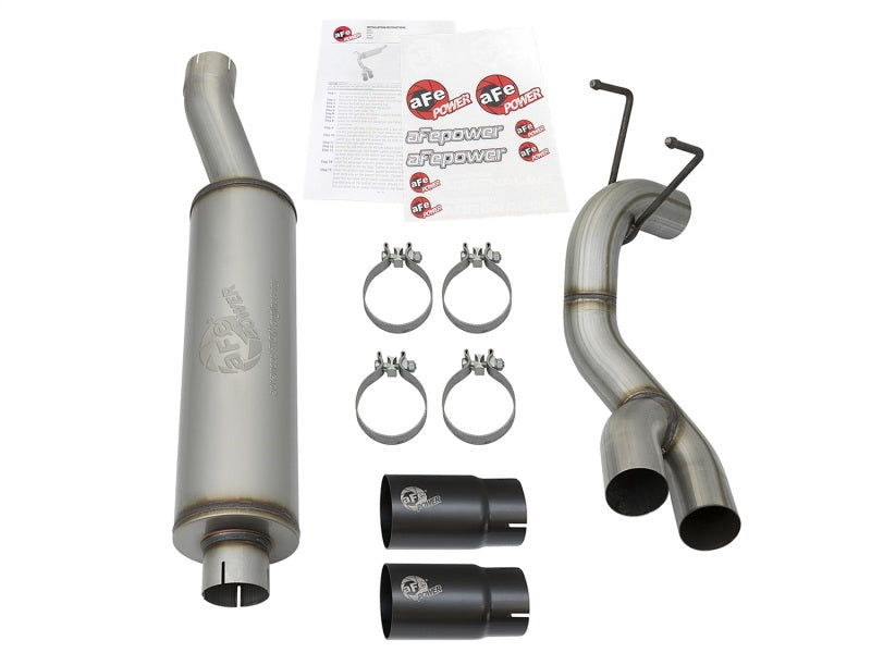 aFe Rebel Series 3-1/2in 409 SS Cat-Back Exhaust System w/Black Tip RAM 2500/3500 14-17 V8 6.4L - 49-42057-B