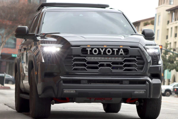 AlphaRex 22+ Toyota Tundra/Sequoia NOVA-Series Headlights Alpha-Black w/Amber DRL - Req 810029 OR 810030 - 880871