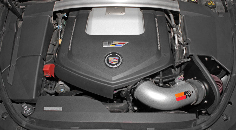 K&N 09-15 Cadillac STS-V 6.2L V8 Typhoon Performance Intake - 69-4530TS for 2009-2015 Cadillac CTS - installed view