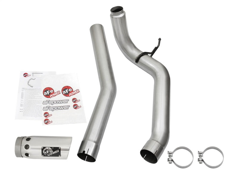 aFe LARGE Bore HD Exhausts 4in DPF-Back SS-409 2016 Nissan Titan XD V8-5.0L CC/SB (td) - 49-46113-P