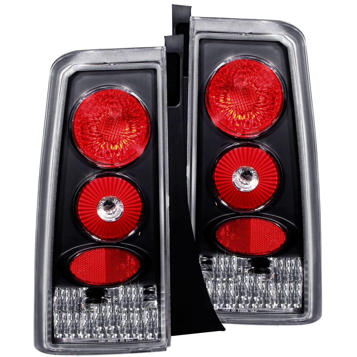 ANZO 2004-2007 Scion Xb Taillights Black - 221103 for 2004-2006 Scion xB - front view