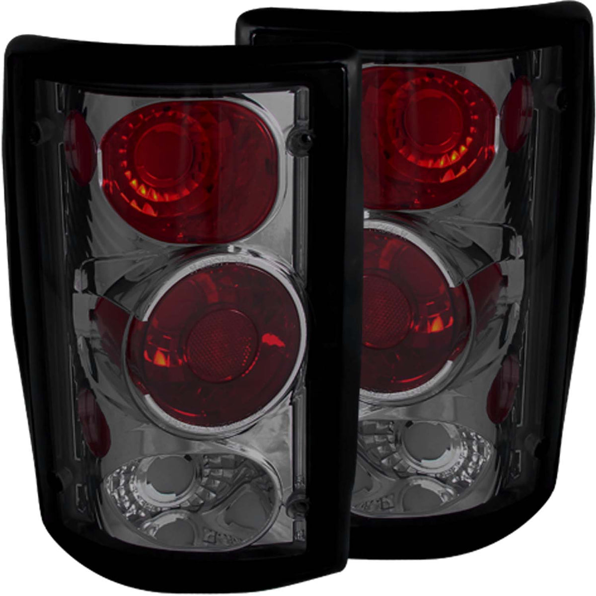 ANZO 2000-2005 Ford Excursion Taillights Smoke - 221183 for 1995-2006 Ford E 150 - front view