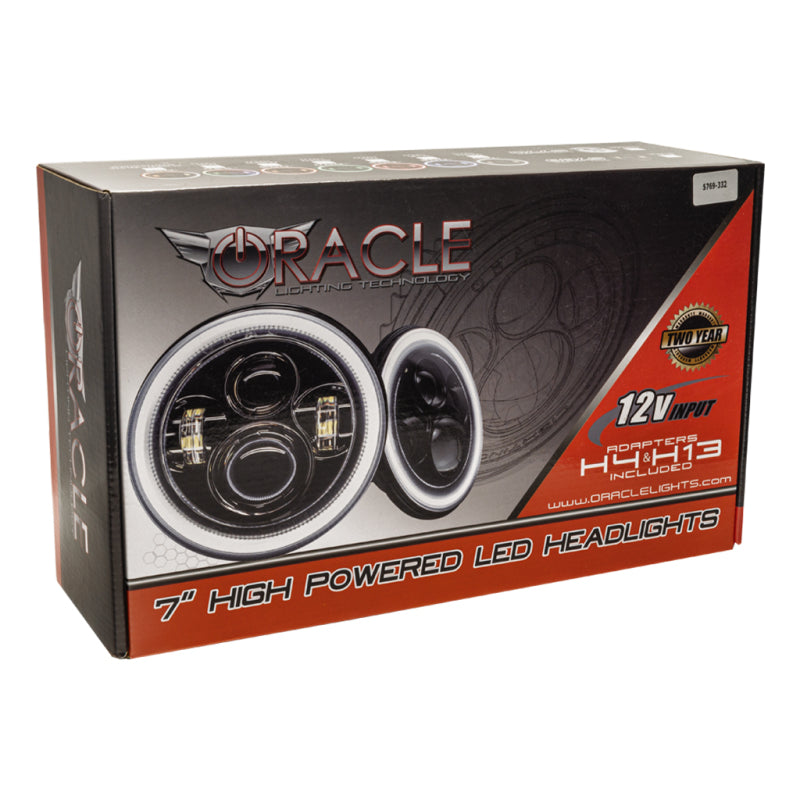 Oracle Jeep Wrangler JL/Gladiator JT 7in. High Powered LED Headlights (Pair) - White SEE WARRANTY - 5769J-001