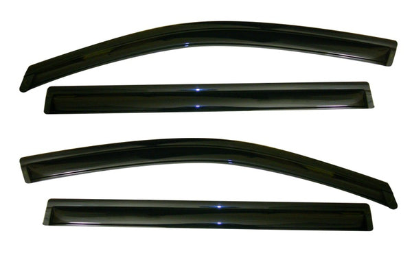 AVS 11-18 Nissan Quest Ventvisor Outside Mount Window Deflectors 4pc - Smoke - 94630 for 2011-2017 Nissan Quest - front view