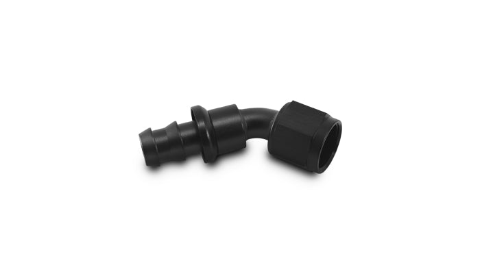 Vibrant -4AN Push-On 45 Deg Hose End Fitting - Aluminum - 22404
