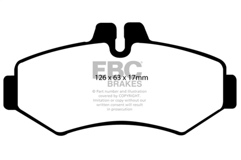EBC 03-05 Dodge Sprinter 2500 Bosch Rear Greenstuff Rear Brake Pads - DP61298 for 2002-2018 Mercedes Benz G Class - angle vie