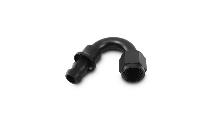 Vibrant -8AN Push-On 150 Deg Hose End Fitting - Aluminum - 22508