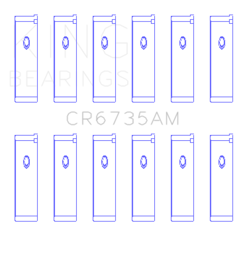 King Mitsubishi 6G74 3000GT/Dodge Stealth (Size 0.75) Performance Rod Bearing Set - CR6735AM0.75