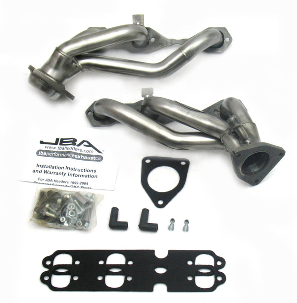 JBA 99-02 GM Truck 4.3L V6 w/o A.I.R. Injection 1-1/2in Primary Raw 409SS Cat4Ward Header - 1842S-2 for 1999-2002 Chevrolet S
