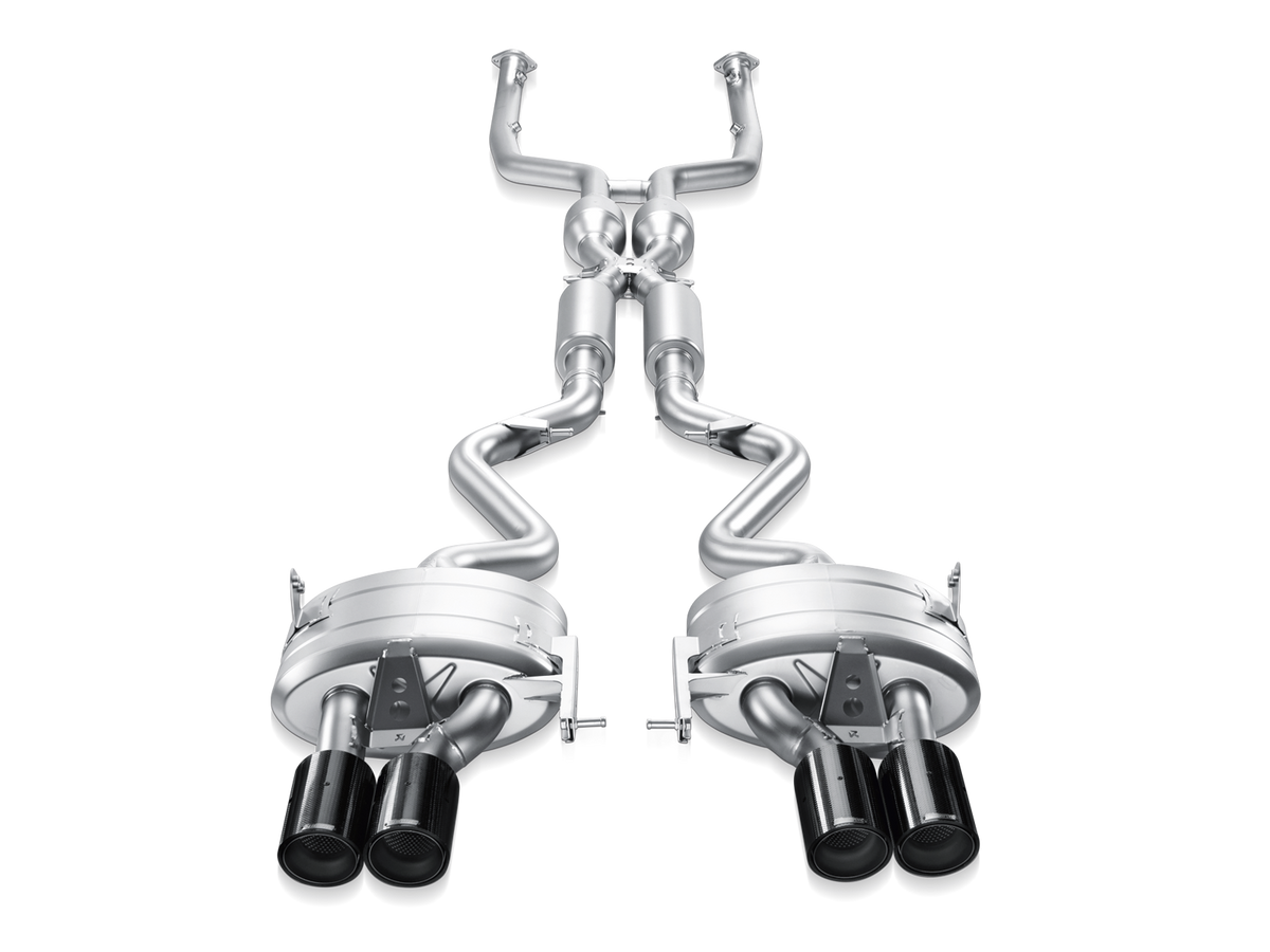 Akrapovic 07-13 BMW M3 (E92 E93) Evolution Line w/ Cat (Titanium) w/ Carbon Tips - ME-BM/T/2-C