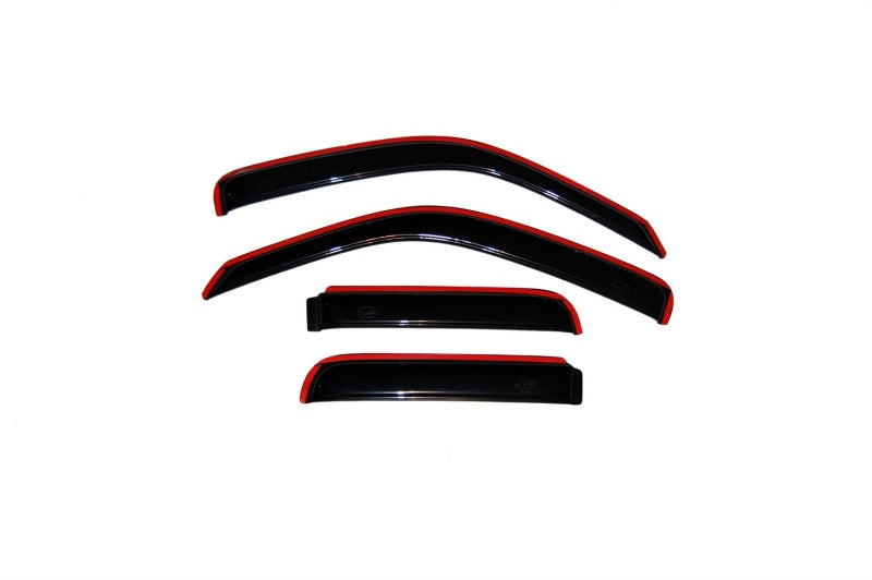AVS 02-07 Jeep Liberty Ventvisor In-Channel Front &amp; Rear Window Deflectors 4pc - Smoke - 194428