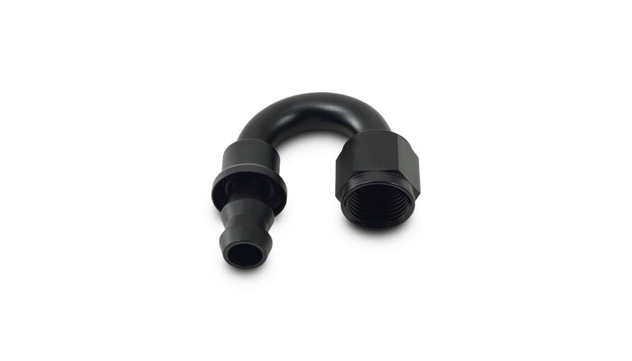 Vibrant -10AN Push-On 180 Deg Hose End Fitting - Aluminum - 22810