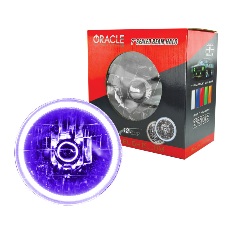 Oracle Pre-Installed Lights 7 IN. Sealed Beam - UV/Purple Halo SEE WARRANTY - 6905-007