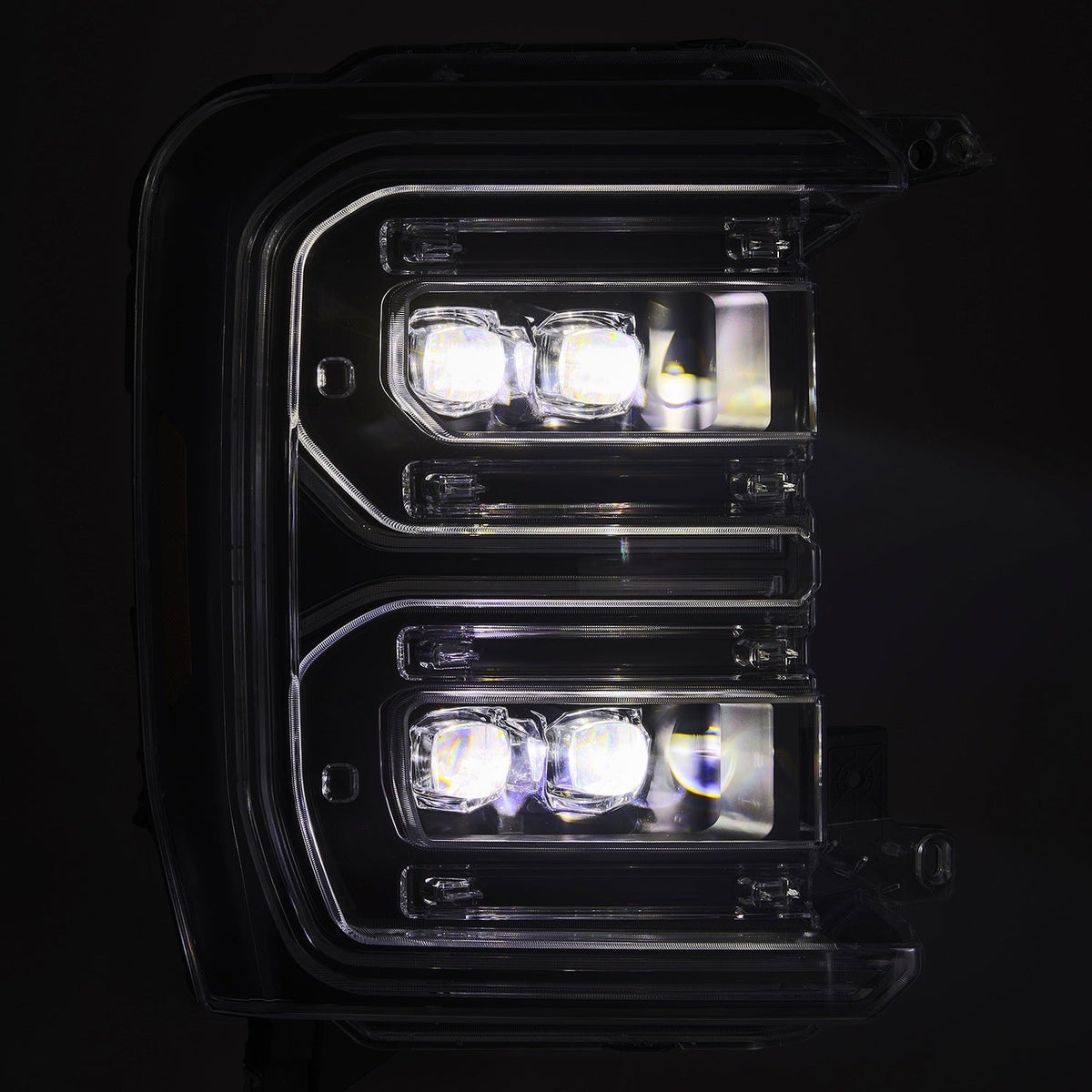 AlphaRex 23-26 Ford F-250 SD NOVA LED Proj Headlights Blk w/Activ Light/Seq Signal/Switchback - 880895